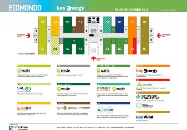 Rimini Fiera, il lay out del grande polo della Green Economy